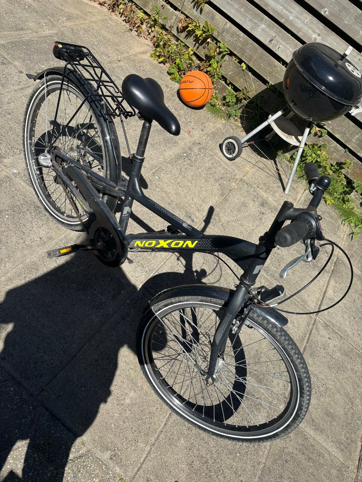Noxon fiets, zwart, gebruikt 24 Inch, Gebruikt, Velgrem, Versnellingen, 53 tot 57 cm