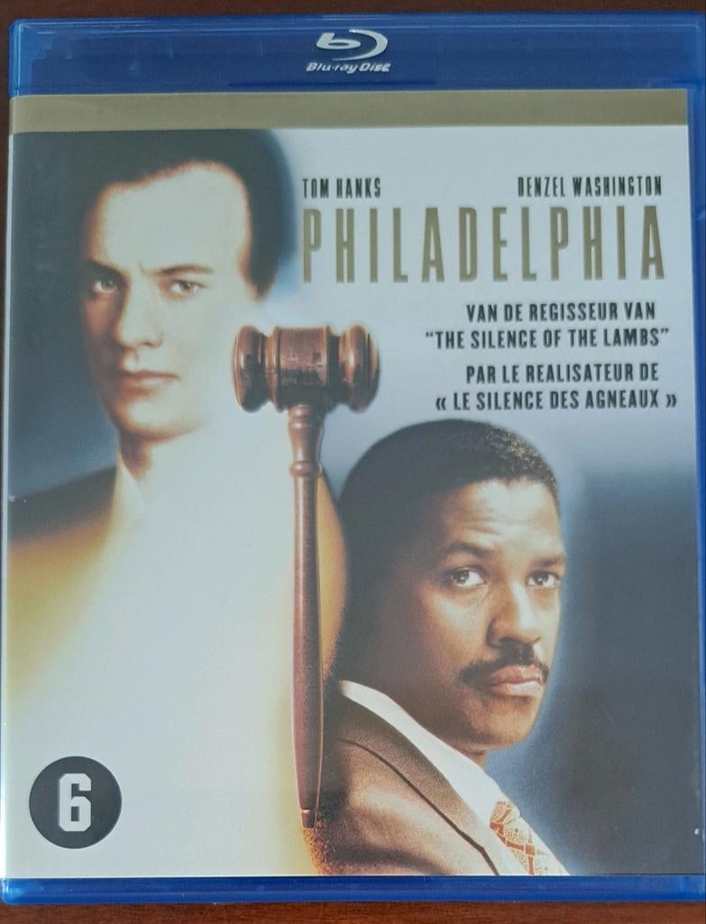 Philadelphia Blu-ray - Tom Hanks & Denzel Washington, Cd's en Dvd's, Blu-ray, Zo goed als nieuw, Drama, Ophalen