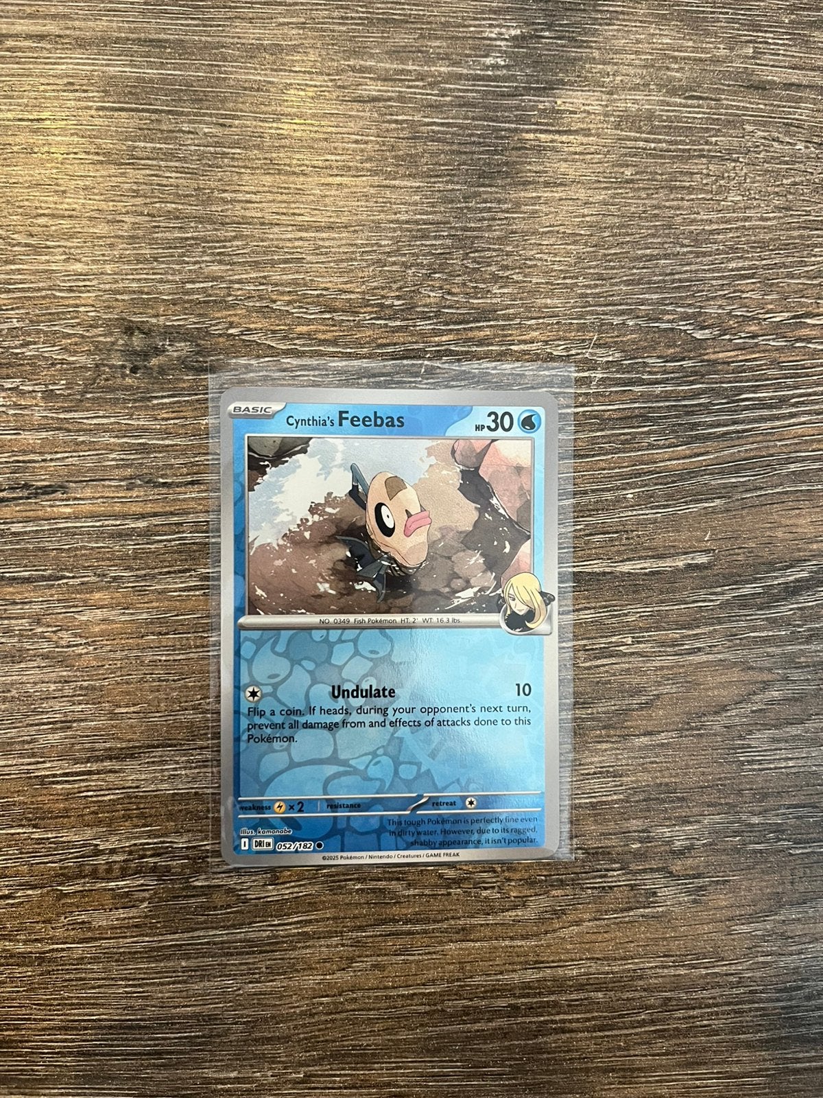 Cynthia’s Feebas DRI 052/182 reverse holo, Ophalen of Verzenden, Zo goed als nieuw