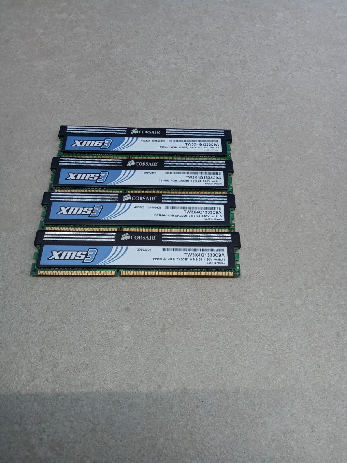 4x Corsair DDR3 4GB RAM Geheugenmodules (16GB Totaal), Computers en Software, RAM geheugen, Gebruikt, DDR3, Ophalen of Verzenden