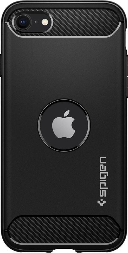 Spigen Rugged Armor iPhone SE (2022 / 2020) Zwart (Hoesje), Nieuw, Spigen 1, Ophalen of Verzenden, Spigen