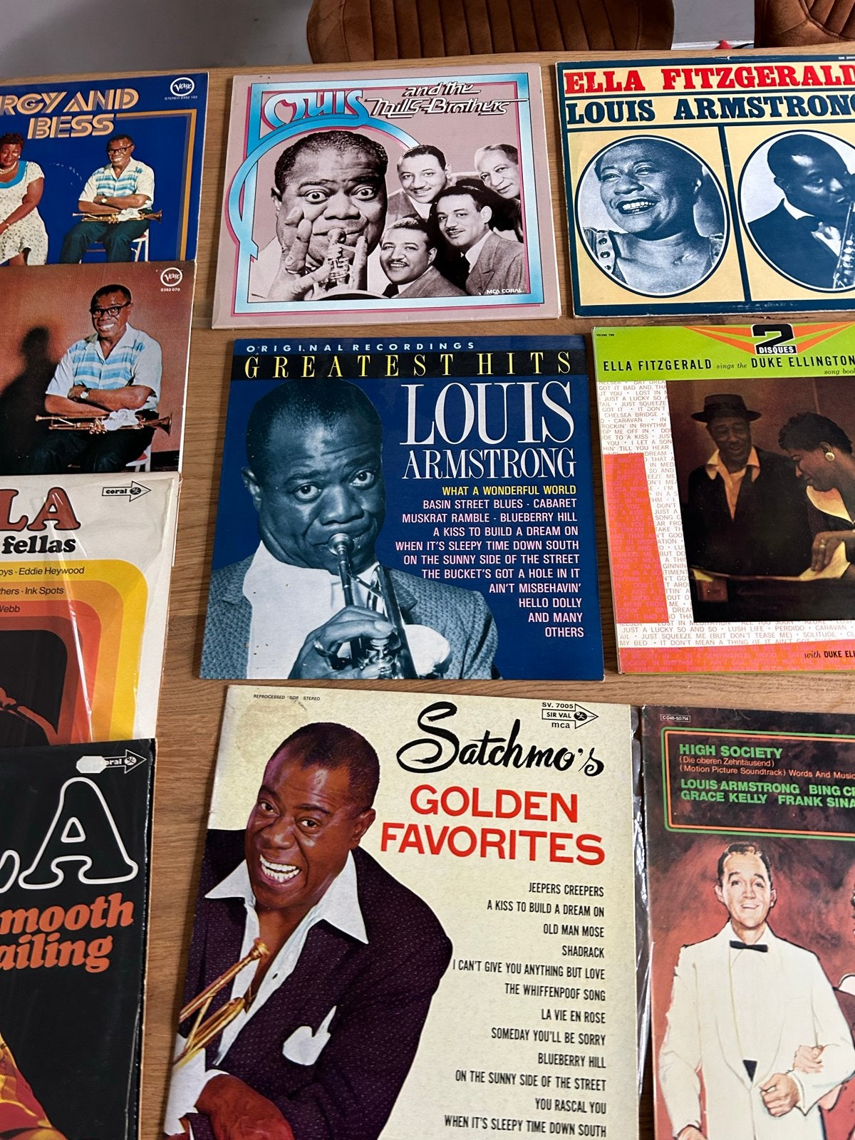 Collectie Jazz LP's: Louis Armstrong, Ella Fitzgerald e.a., Ophalen, LP, Gebruikt, 12 inch