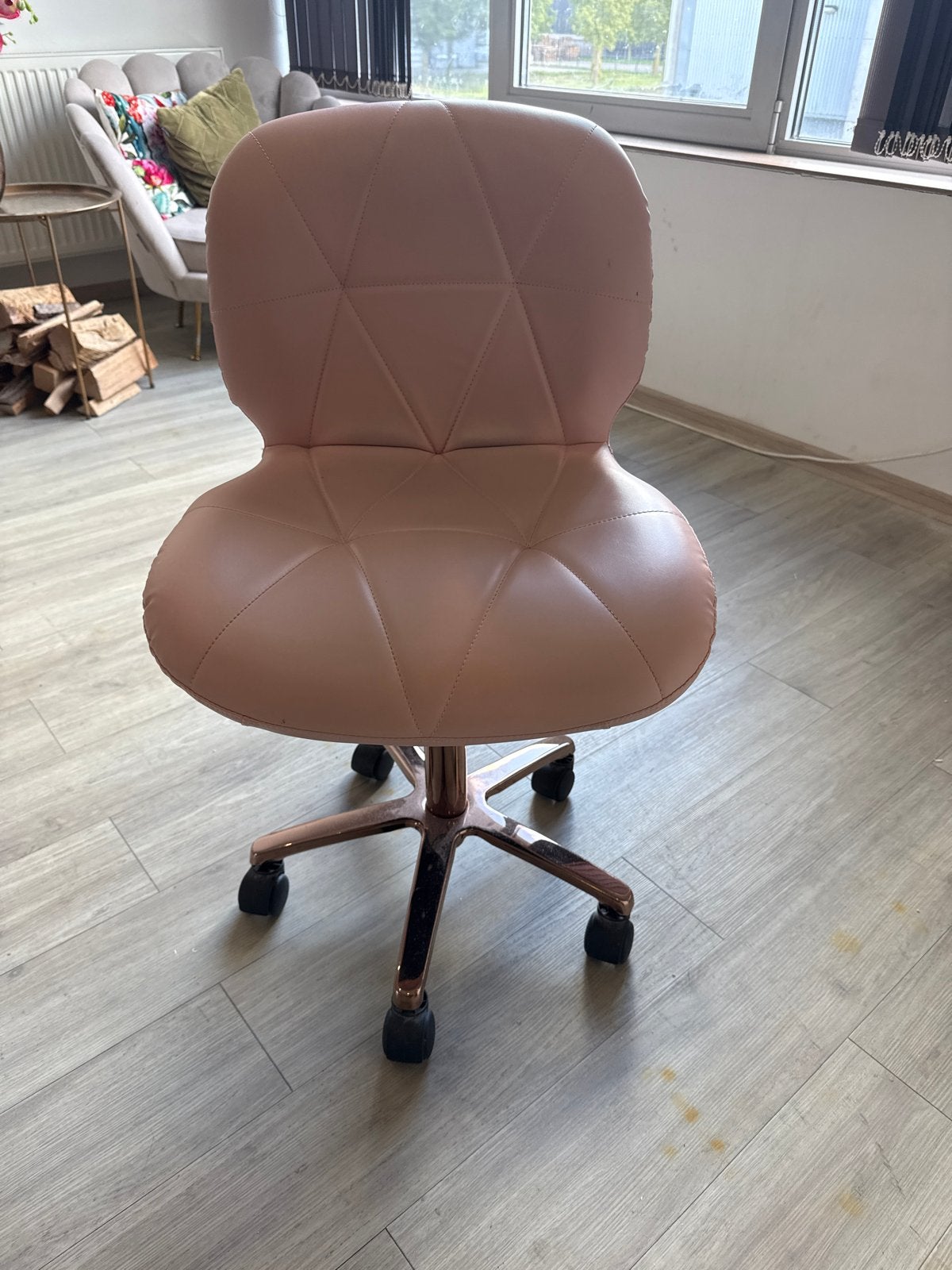 Roze bureaustoel met wieltjes - #LASHTAG, Ophalen, Gebruikt, Roze, Bureaustoel