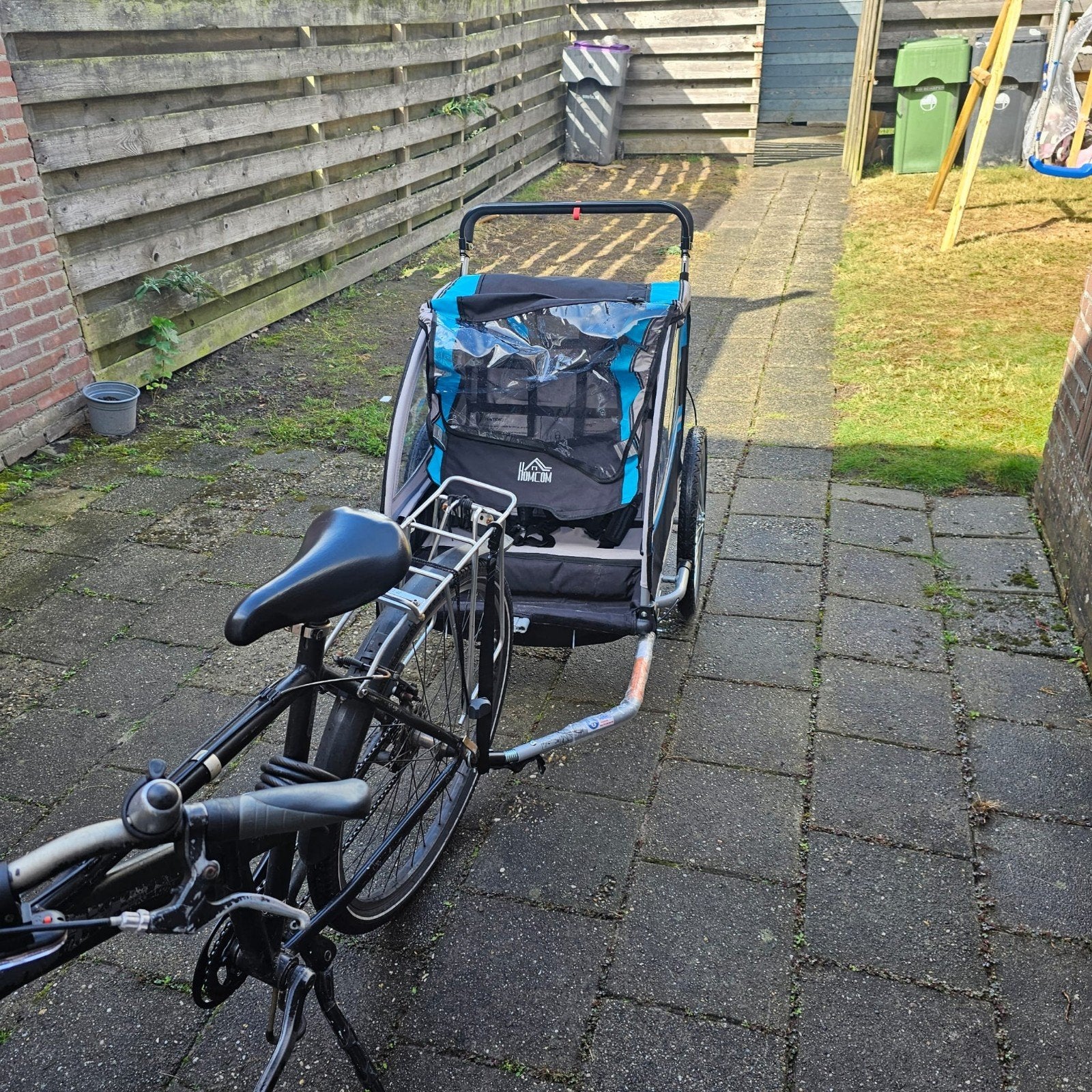 Homcom Fietskar/Kinderkar - Gebruikt, met lichte roest, Fietsen en Brommers, Ophalen, Homcom, Gebruikt, Opvouwbaar