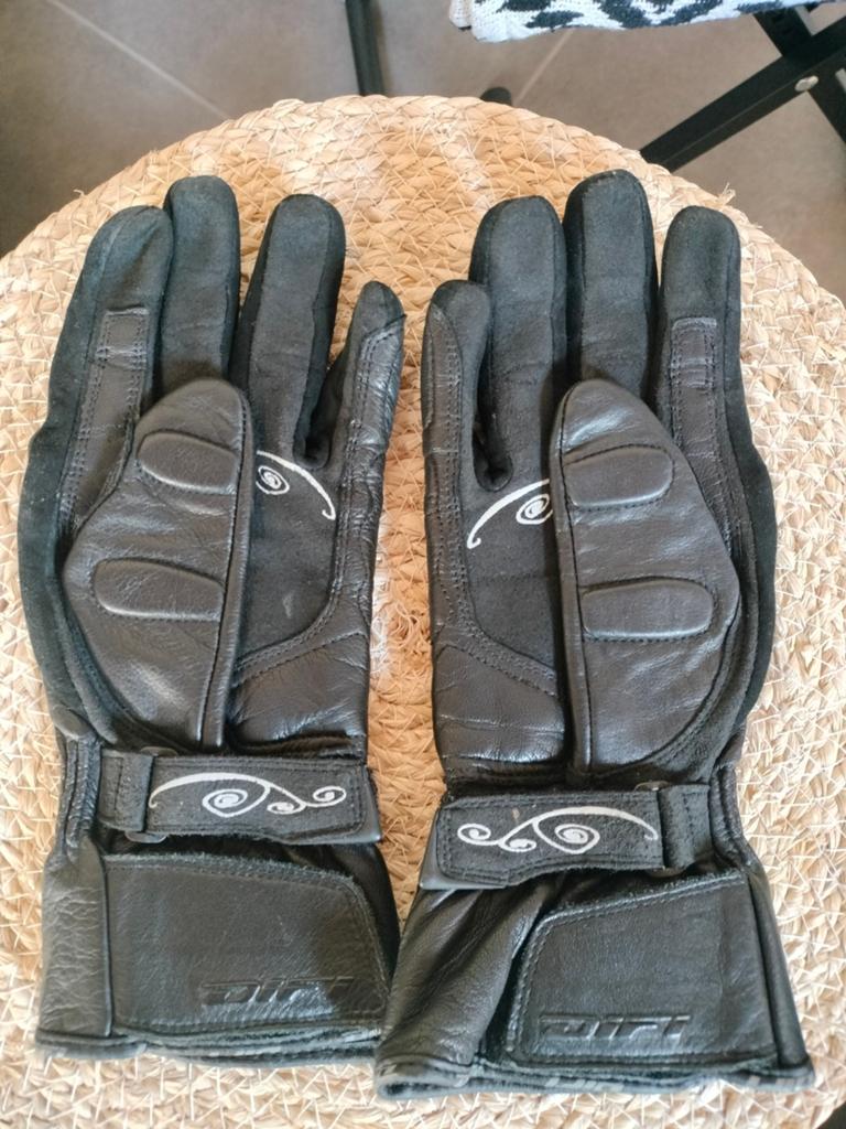 Zwarte motorhandschoenen van leer, Motoren, Kleding | Motorkleding, Difi, Ophalen of Verzenden, Dames, Handschoenen
