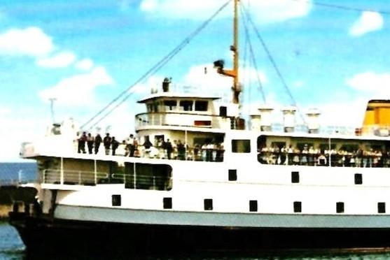 18058 Den Helder 1975 veerboot Naar Texel Marsdiep Gelopen, Ophalen of Verzenden, 1960 tot 1980, Gelopen, Noord-Holland