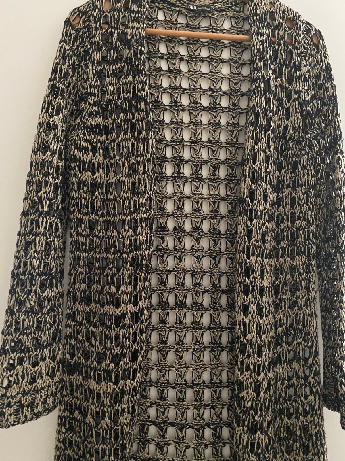 DIDI Zwart/Beige Gebreid Vest Maat M, Kleding | Dames, Ophalen of Verzenden, Zo goed als nieuw, Maat 38/40 (M), Zwart
