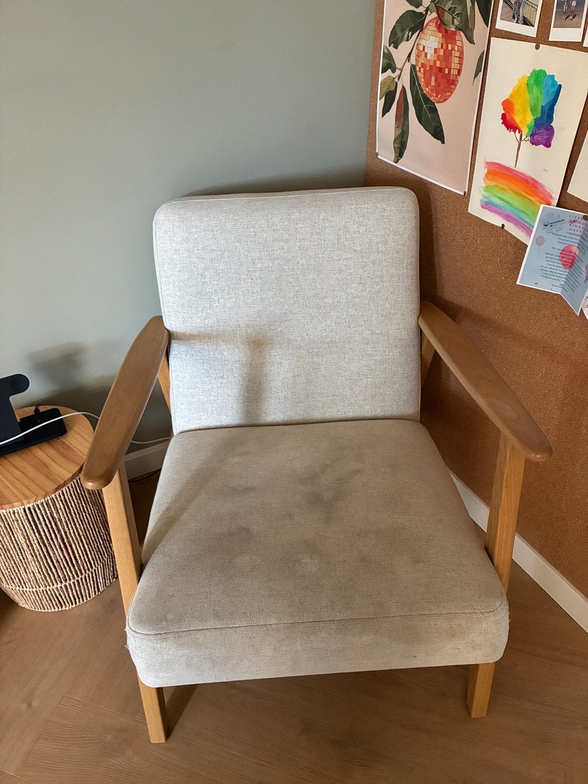 IKEA Ekenäset fauteuil, Huis en Inrichting, Stoelen, Gebruikt, Eén, Hout, Overige kleuren, Ophalen