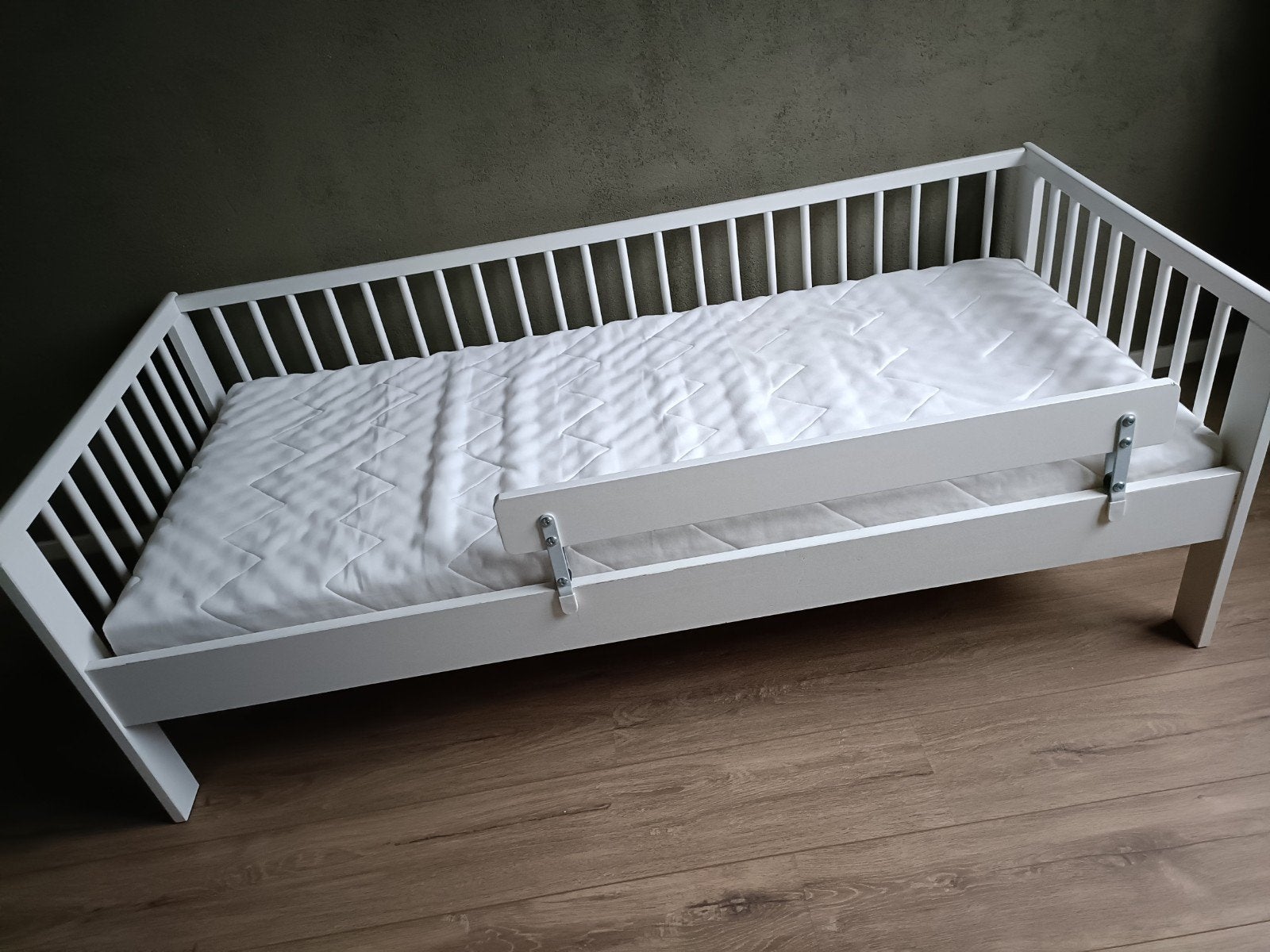 Ikea wit Gulliver peuterbed 160x70 met matras, Ophalen, Gebruikt, 70 tot 85 cm, Matras