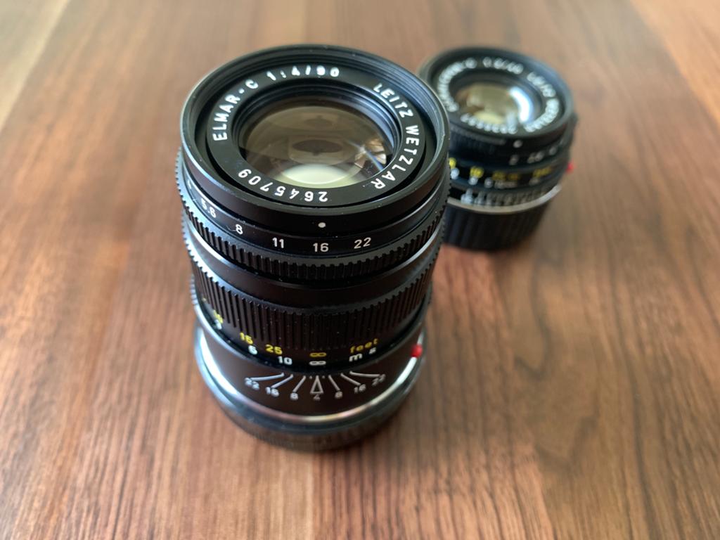 Leica Leitz Wetzlar Elmar-C 90mm f4 lens, Ophalen of Verzenden, Zo goed als nieuw, Telelens