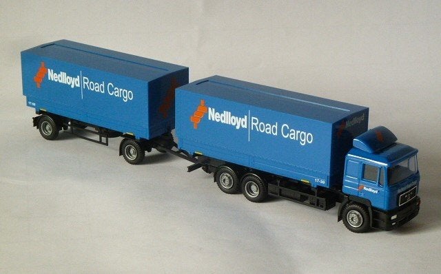 HERPA/ALBEDO  MAN NEDLLOYD ROAD CARGO, Hobby en Vrije tijd, Verzenden, Nieuw, Bus of Vrachtwagen, Herpa