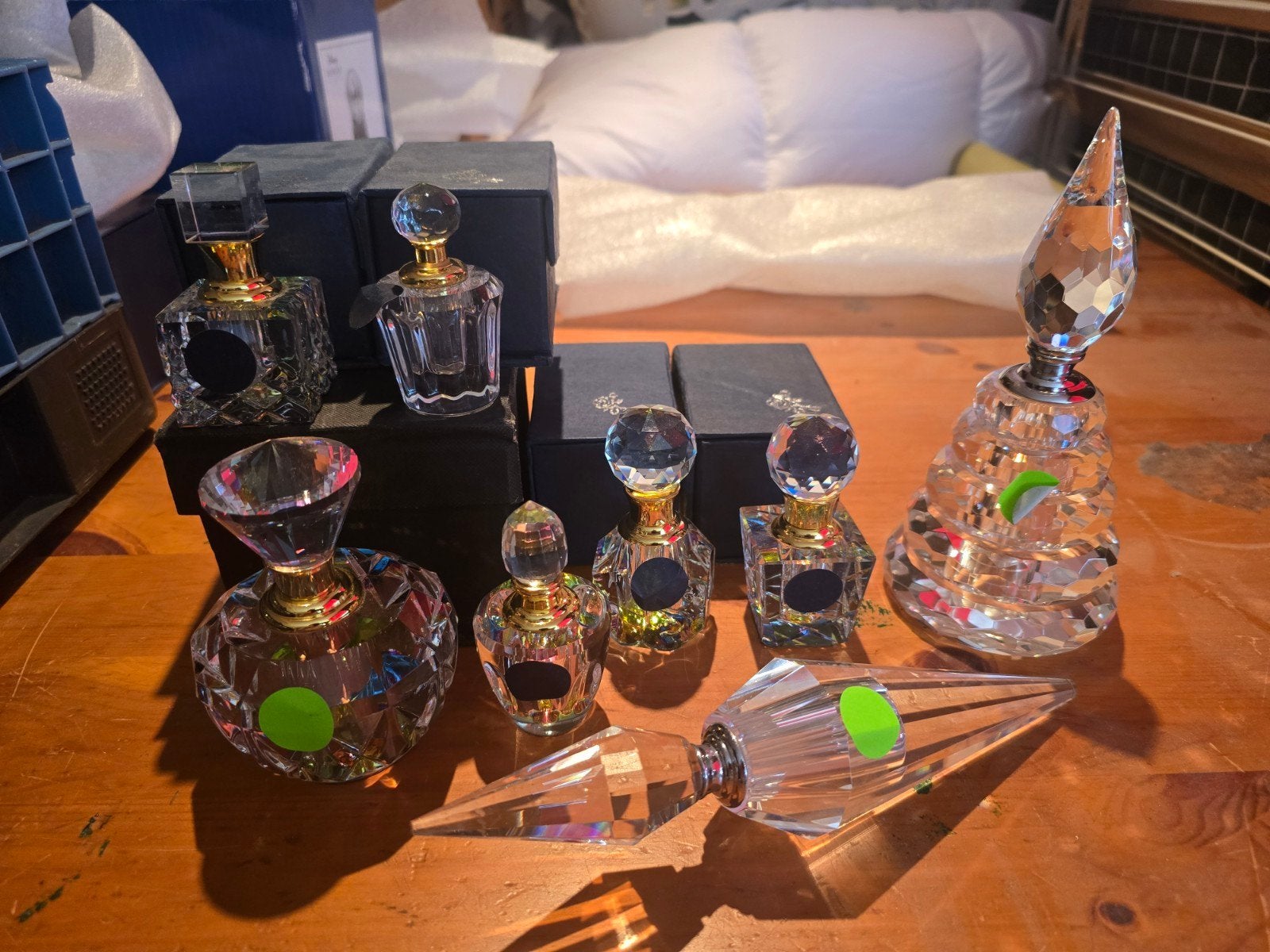 Kristallen Parfumflesjes - Leeg en Navulbaar, Antiek en Kunst, Ophalen
