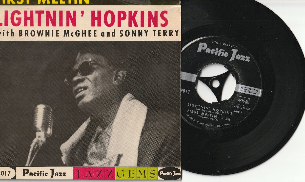 Lightnin' Hopkins w/ McGhee & Terry-Pacific Jazz 7''1961, Ophalen, Gebruikt, Jazz en Blues, EP