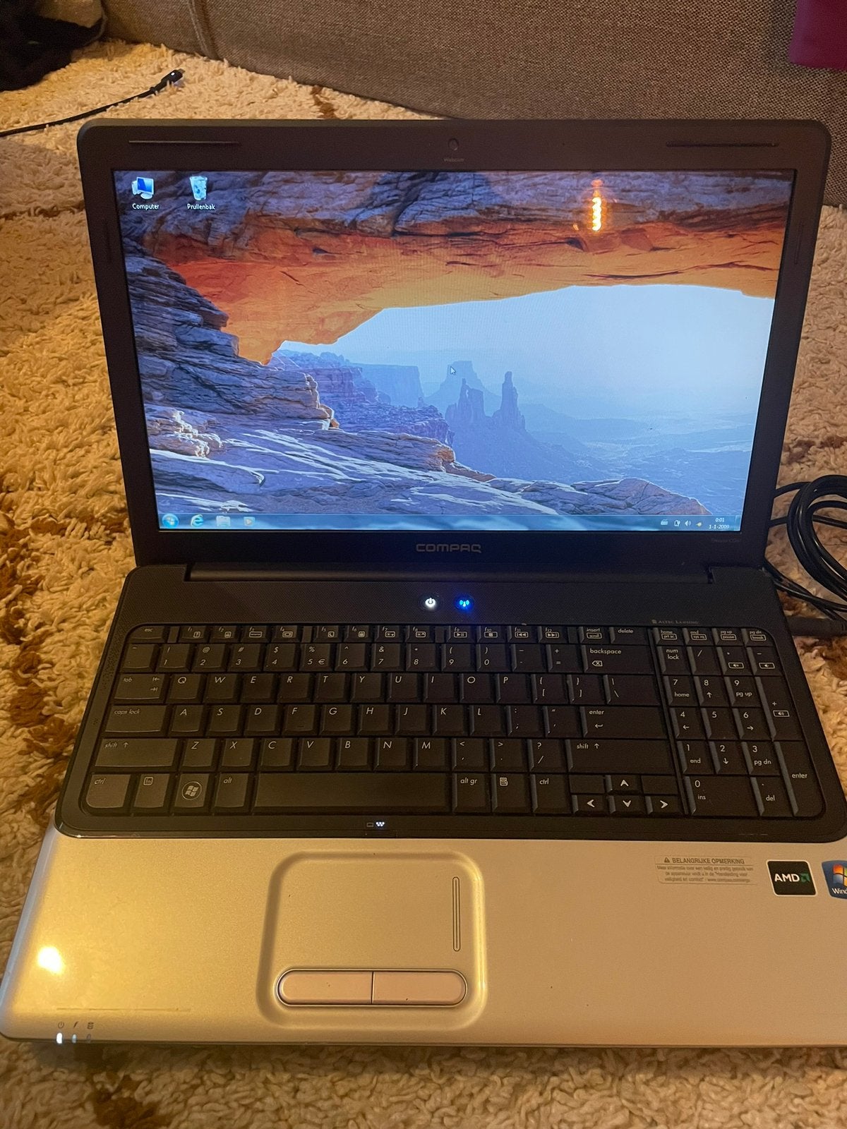 Compaq Laptop - met CD poort, Computers en Software, Windows Laptops, Gebruikt, Minder dan 4 GB, Ophalen of Verzenden, Onbekend