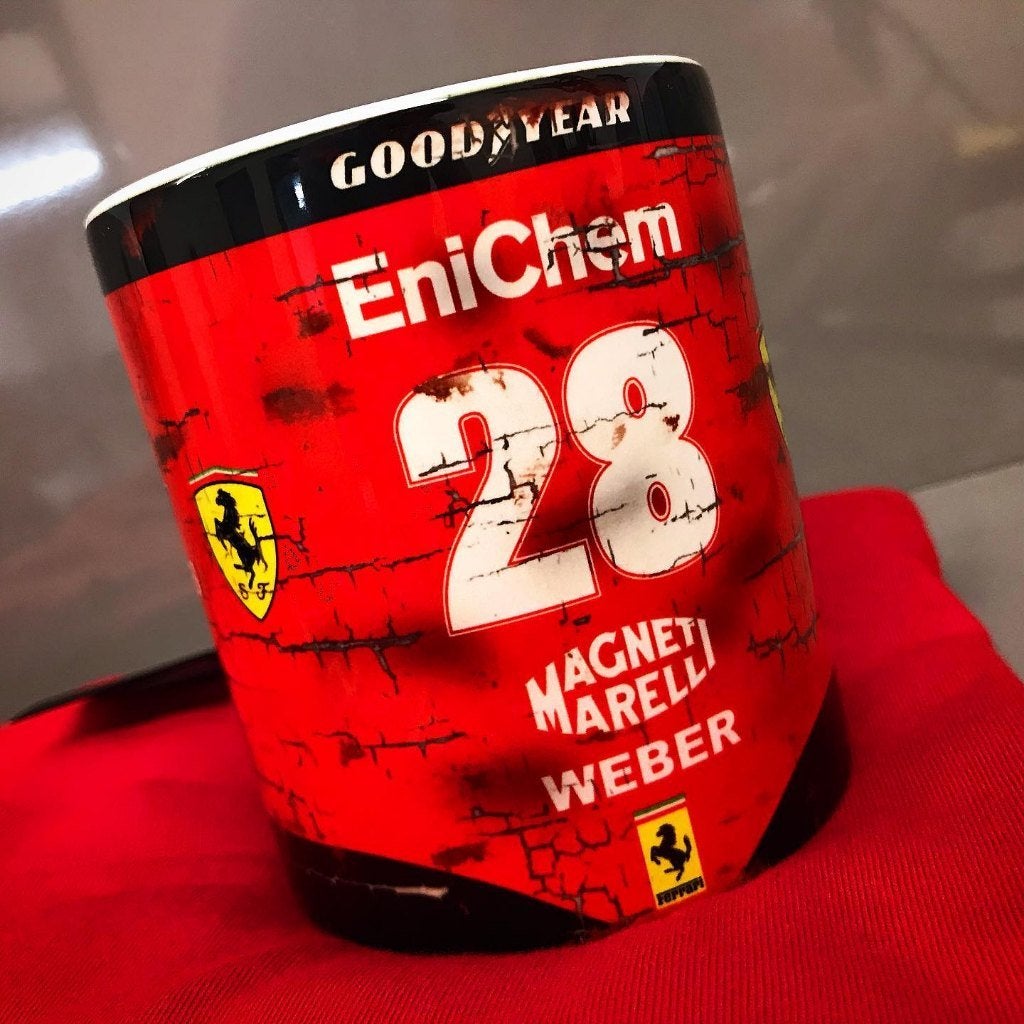 ✅ Gerhard Berger Ferrari mok Vintage olie F1 Autosport, Ophalen of Verzenden, Nieuw, Formule 1