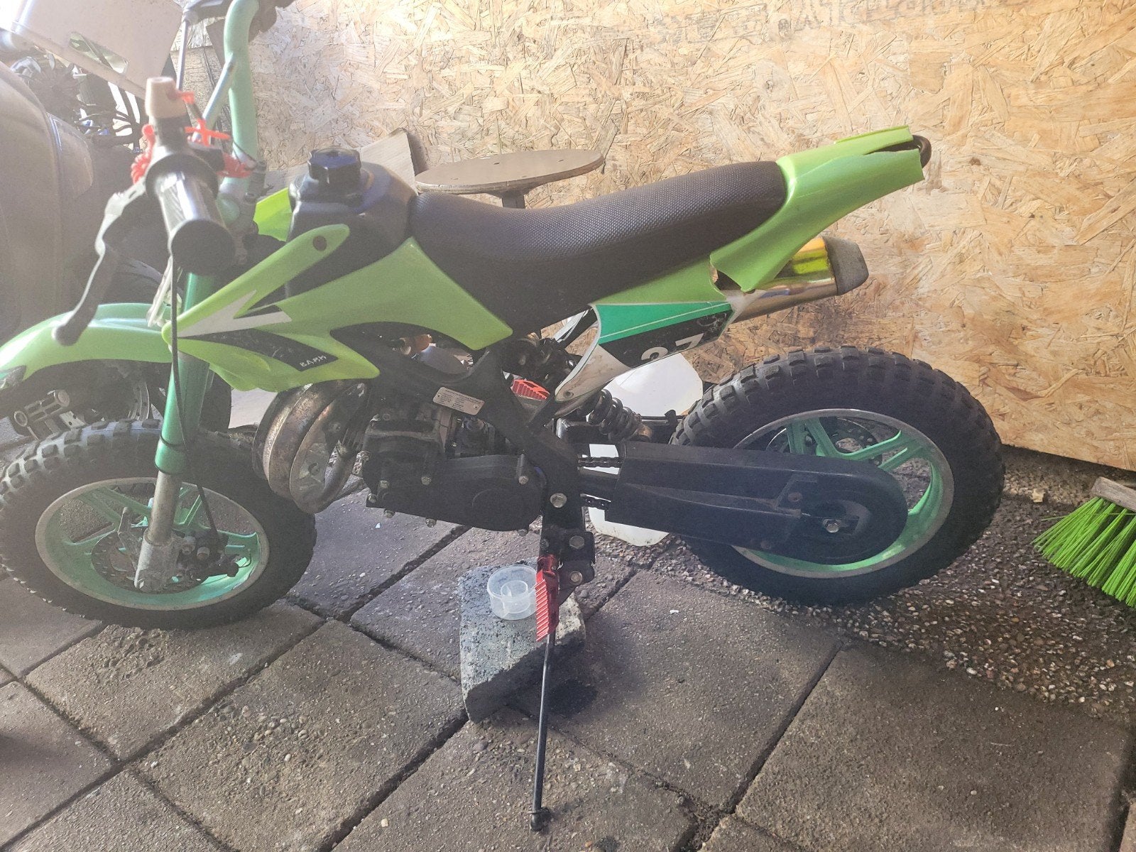 Dirtbike 49cc - Groen, Fietsen en Brommers, Minibikes, Midibikes en Pitbikes, Ophalen of Verzenden, Gebruikt, Dirtbike