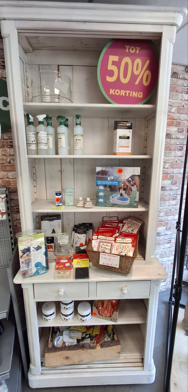 Vitrine kast, Ophalen, Gebruikt, 200 cm of meer, 50 tot 100 cm