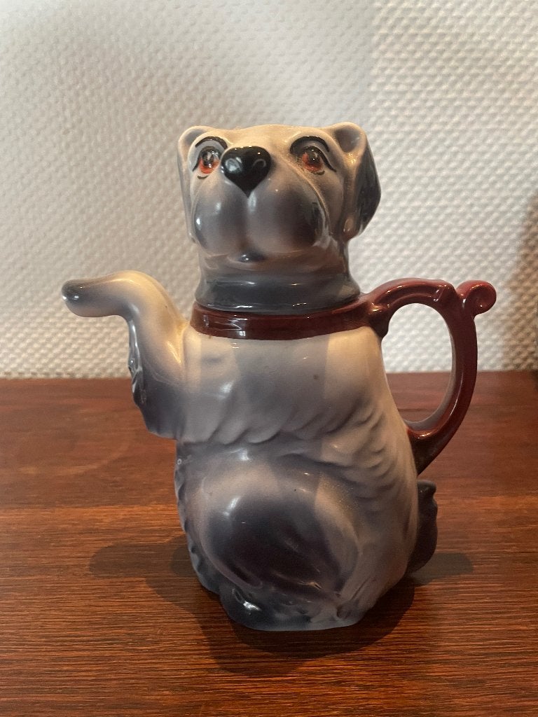 Vintage theepot in de vorm van een hond, Ophalen of Verzenden