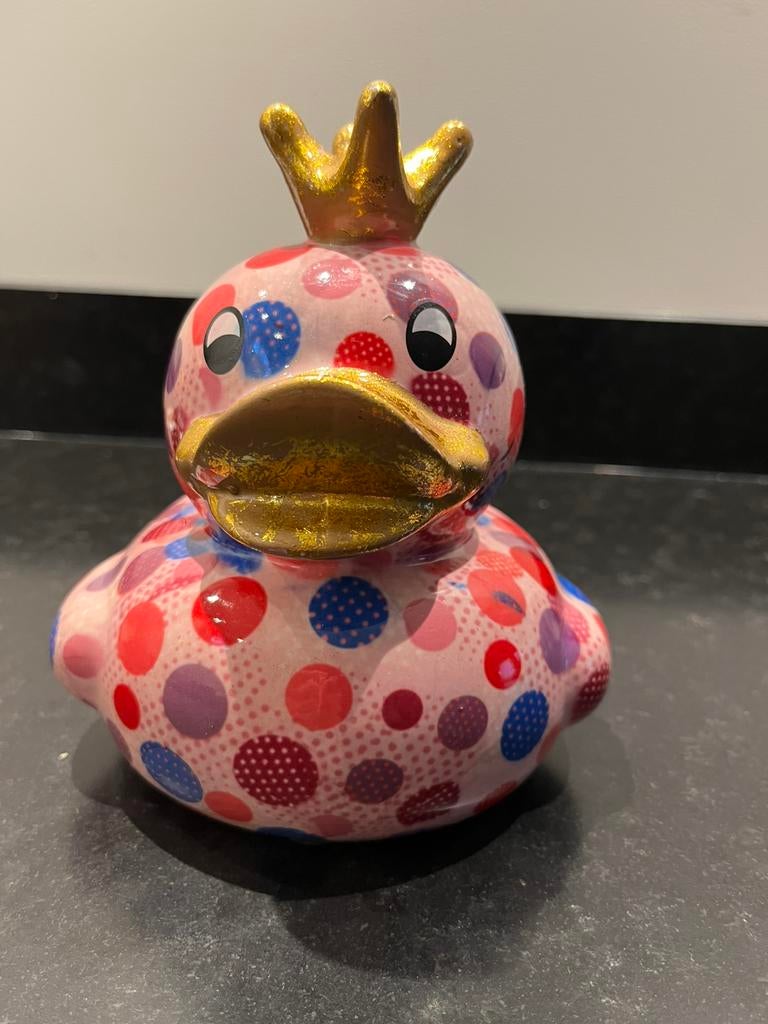 Pomme pidou spaarpot : eendje, Verzamelen, Spaarpotten, Ophalen, Zo goed als nieuw, Steen, Aardewerk of Keramiek, Dier