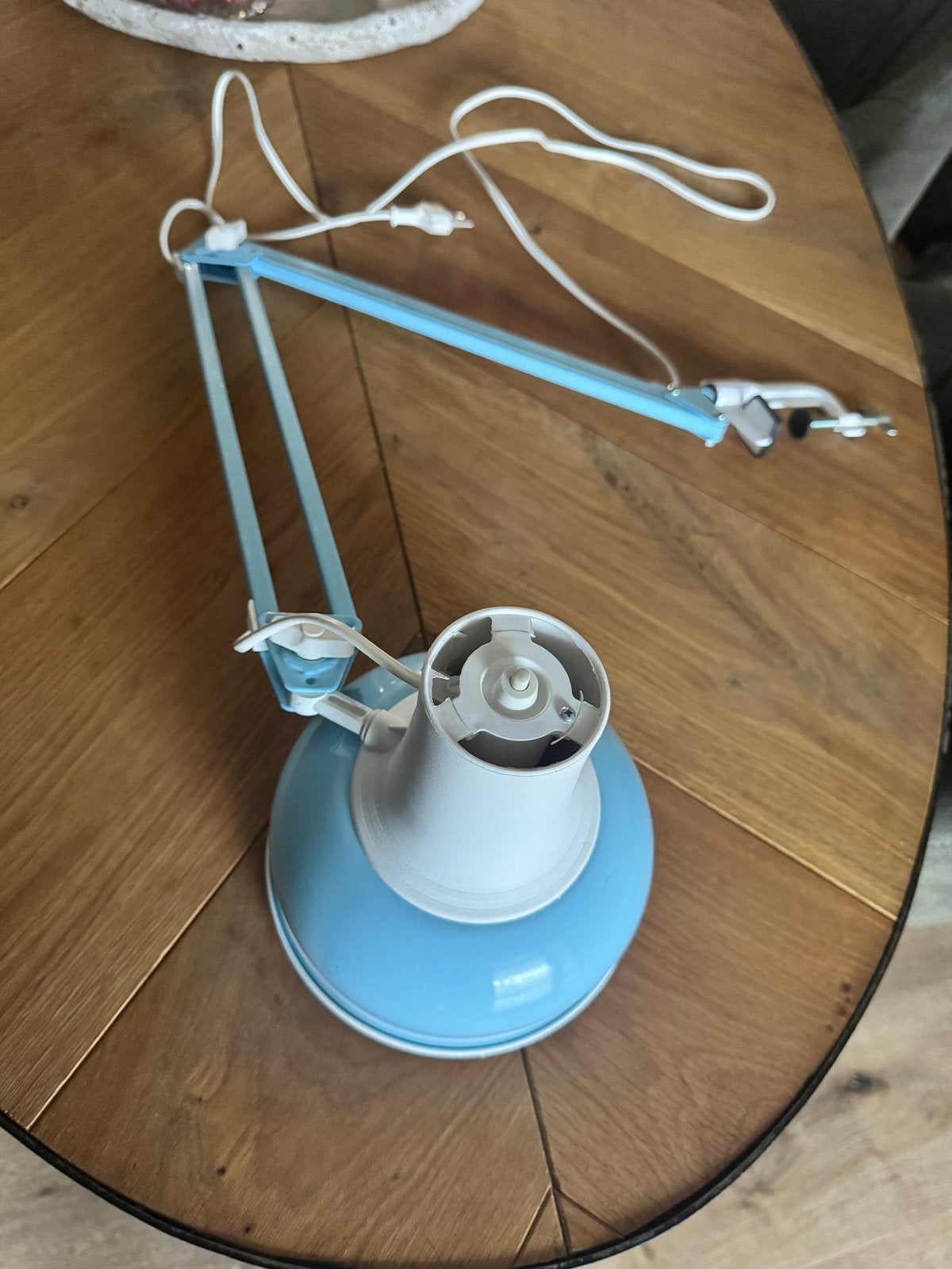 Lival Finland Retro /Vintage bureaulamp - lichtblauw, Ophalen of Verzenden