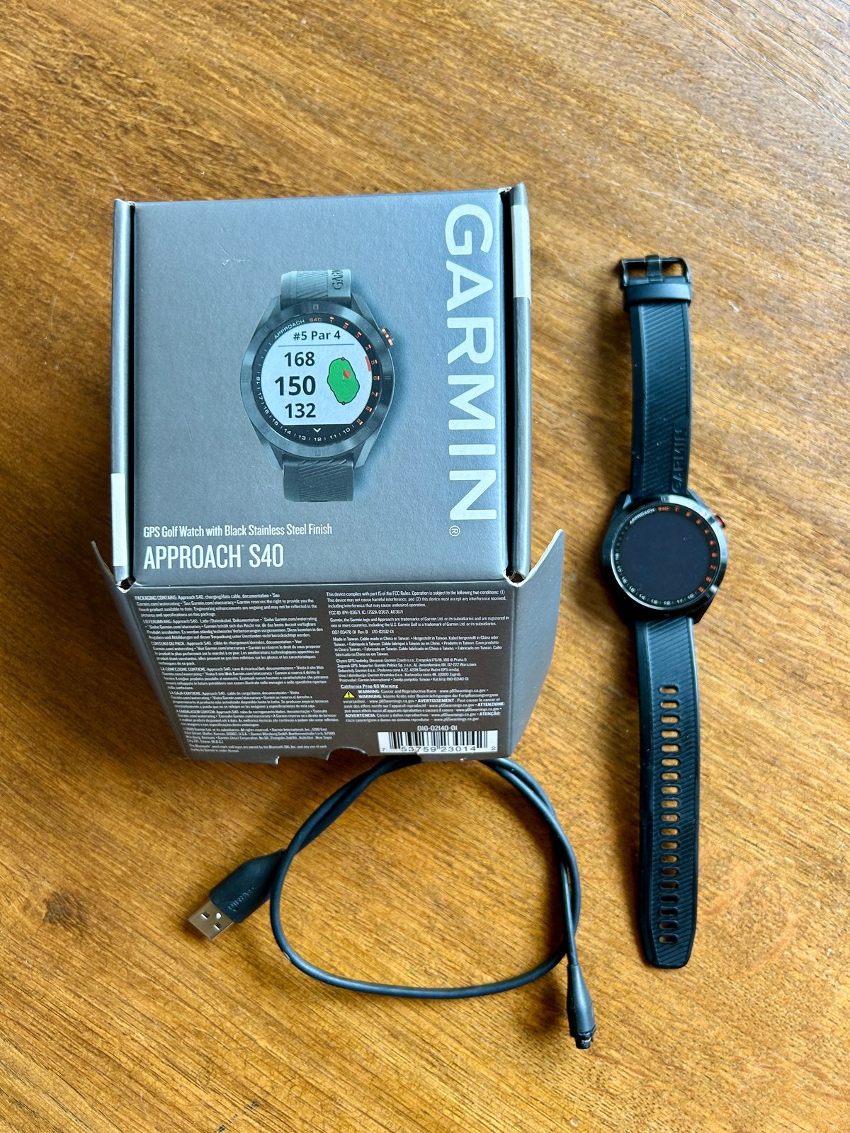 Garmin Approach S40 GPS Golfhorloge - Zwart, Ophalen of Verzenden, GPS, Gebruikt, Zwart