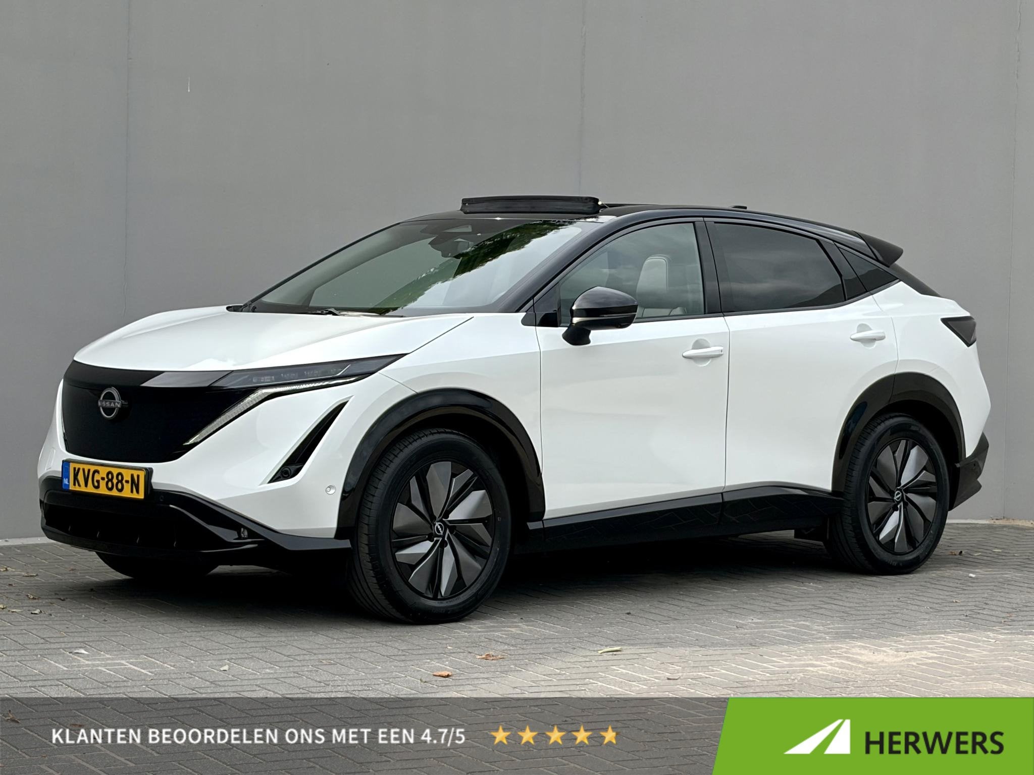 Nissan Ariya e-4ORCE Evolve 91 kWh 4WD / 306 PK / Leder / 1., Auto's, Automaat, Gebruikt, Wit, Vierwielaandrijving