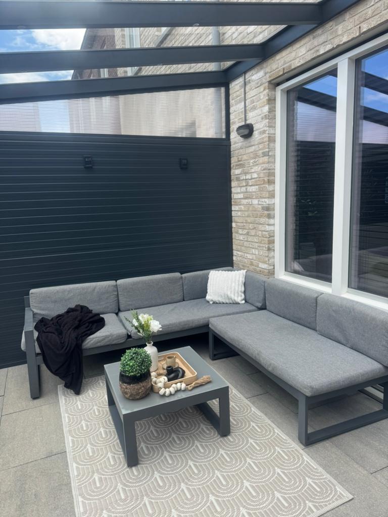 Loungesets, 5 zitplaatsen, Gebruikt, Bijzettafel, Aluminium