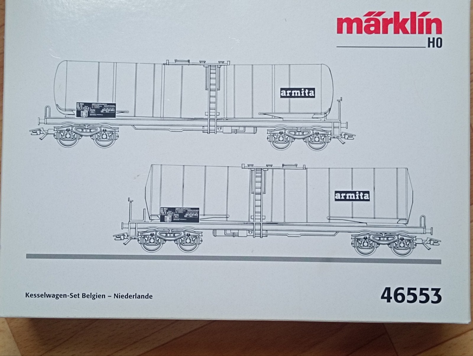 Märklin set 46553 ketelwagen Armita., Hobby en Vrije tijd, Wisselstroom, Wagon, Ophalen of Verzenden, Zo goed als nieuw
