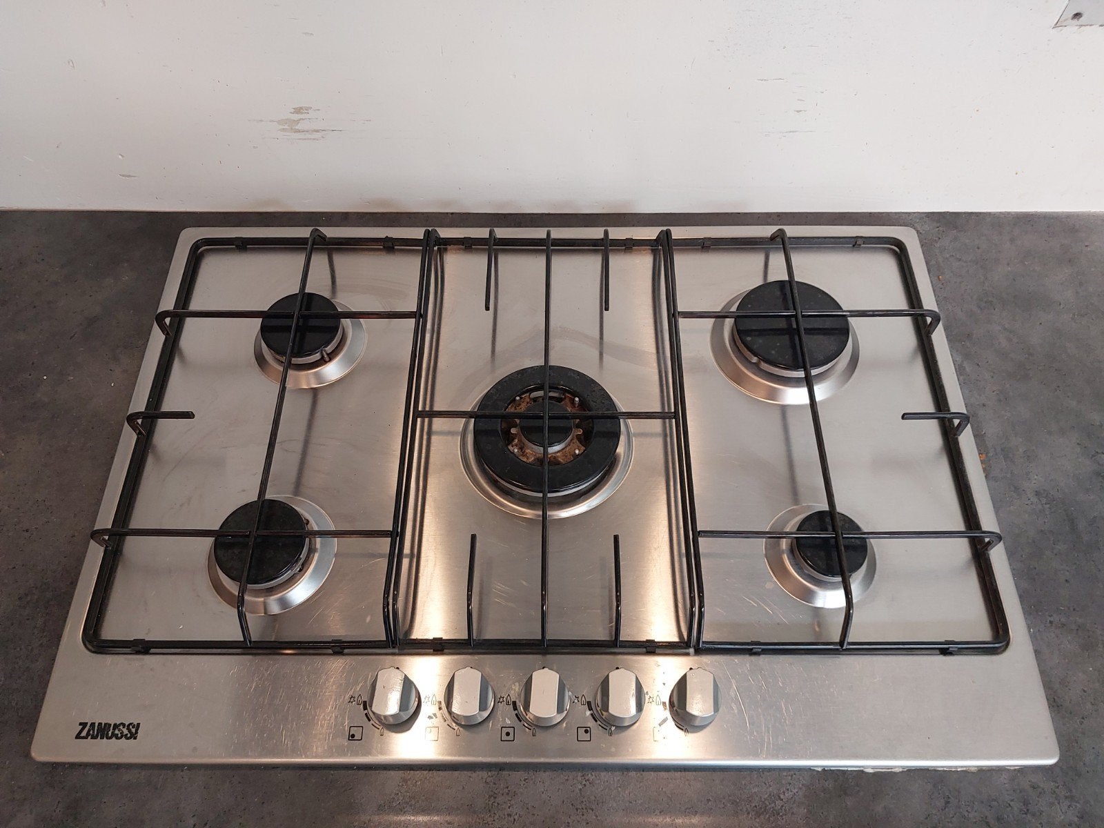 Zanussi ZGG75524SA 5-pits gasfornuis, Witgoed en Apparatuur, Ophalen, Gebruikt, Inbouw, Gas