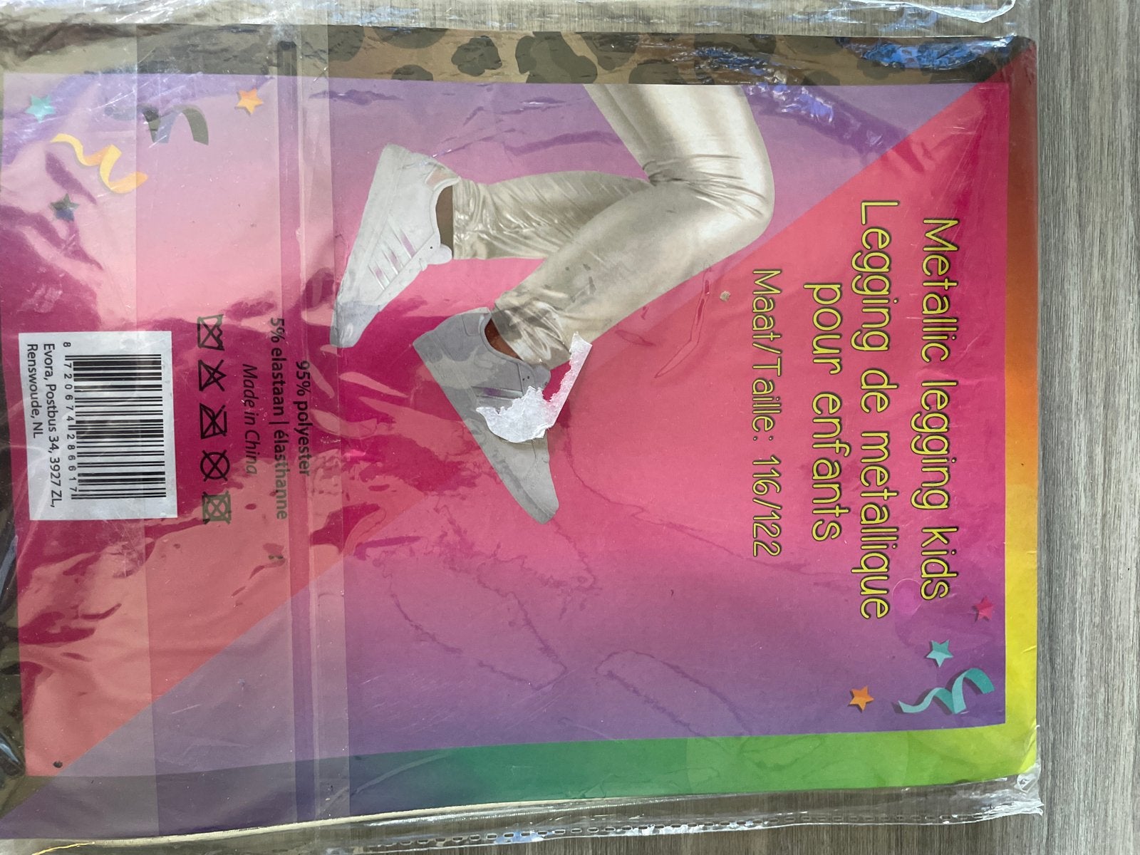 Metallic legging voor kinderen - Maat 116/122, Ophalen of Verzenden, Nieuw, Jongen of Meisje, Broek