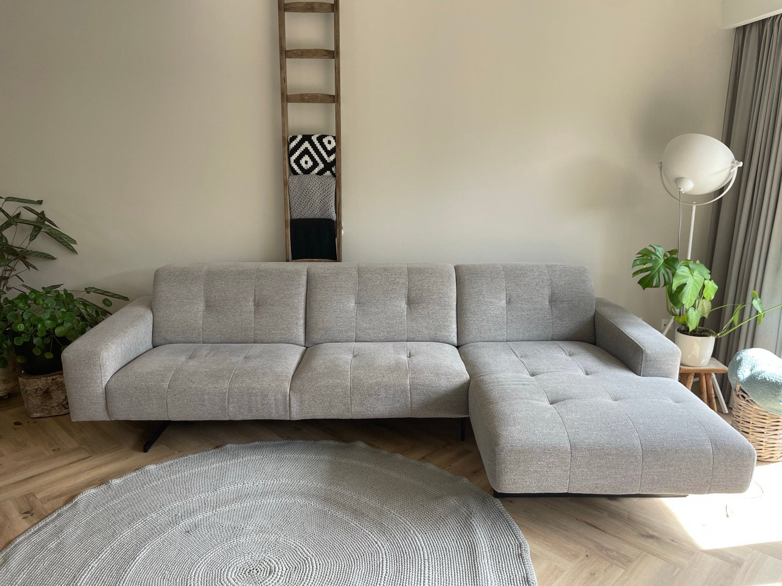 Montel - Moderne Hoekbank met Chaise Longue model Traffic, Ophalen, 250 tot 300 cm, Gebruikt, Hoekbank