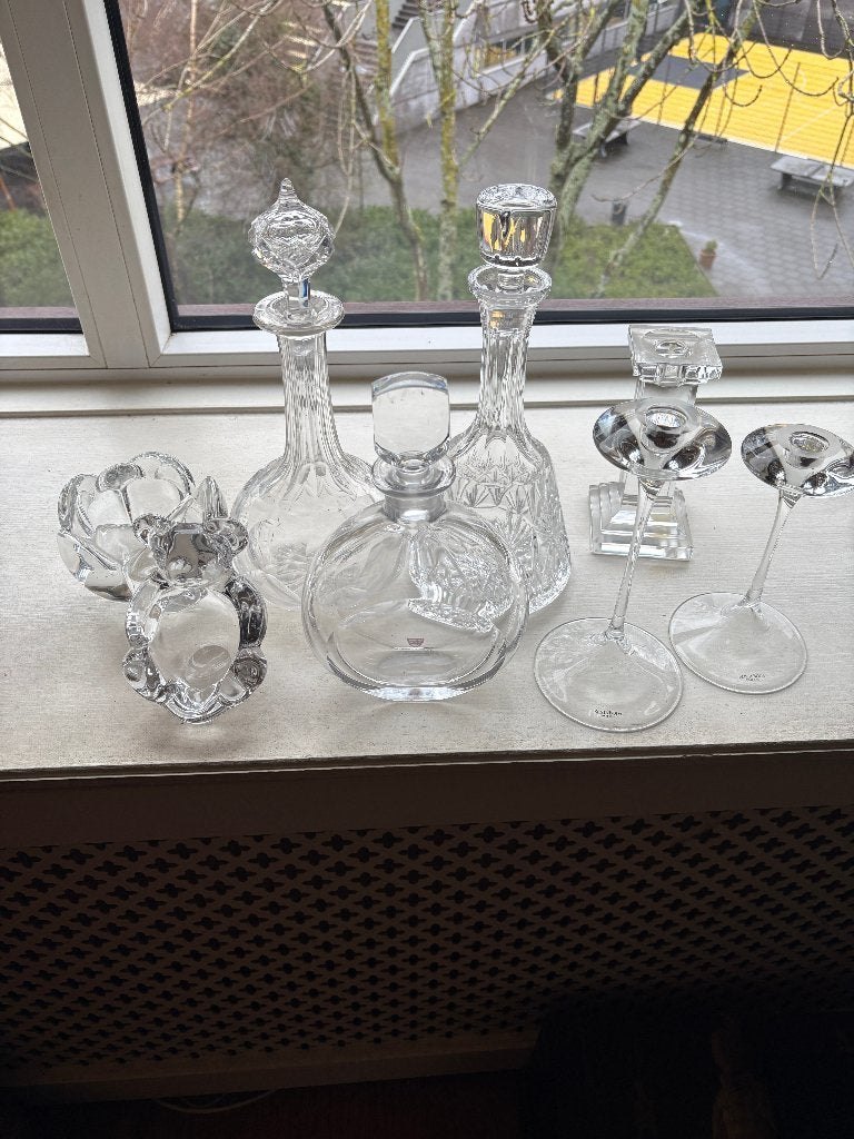 Glaswerk/kristal diverse items, Ophalen