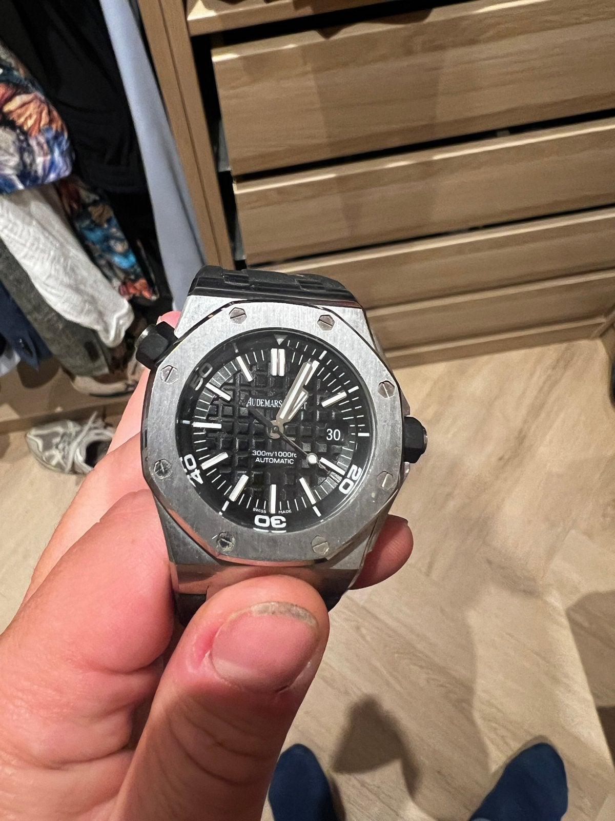 Audemars Piguet Royal Oak Offshore Herenhorloge, Sieraden, Tassen en Uiterlijk, Overige merken, Gebruikt, Staal, Polshorloge