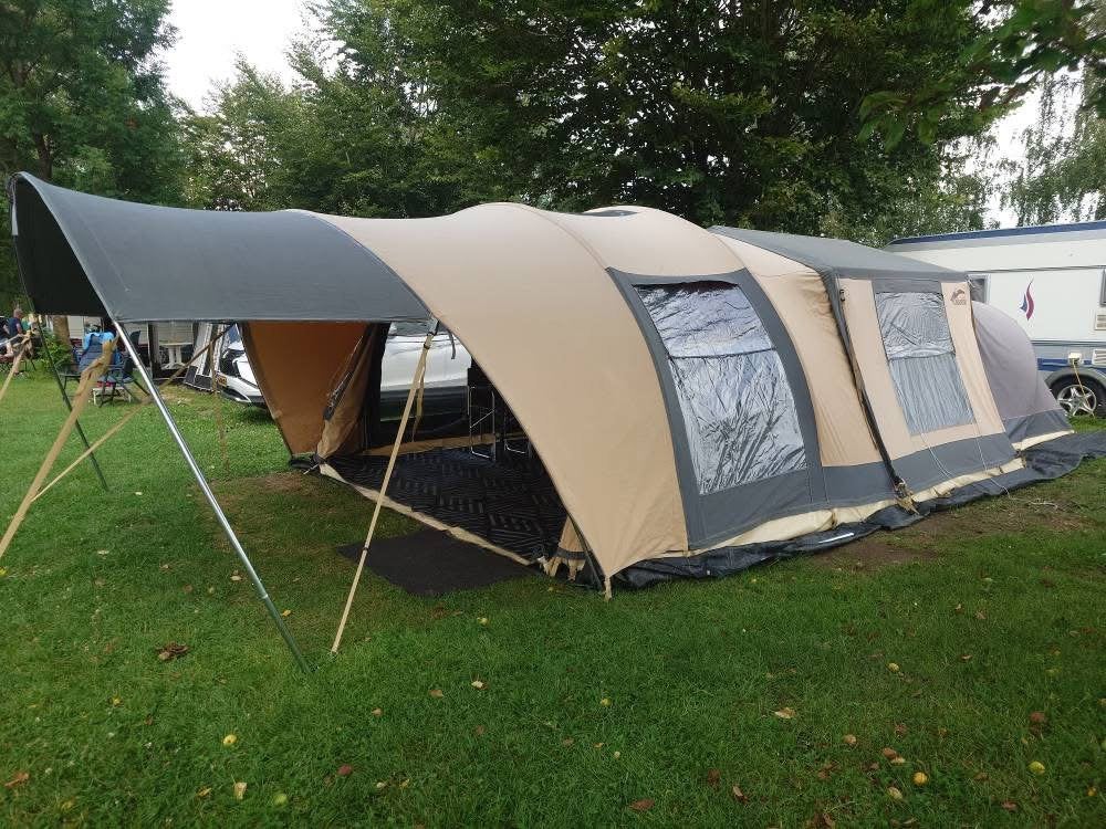 cabanon malawi 2.0 deluxe, voortent, xl tent, zonneluifel, Caravans en Kamperen, Vouwwagens, Ophalen, Meerkleurig, Cabanon, Aanwezig