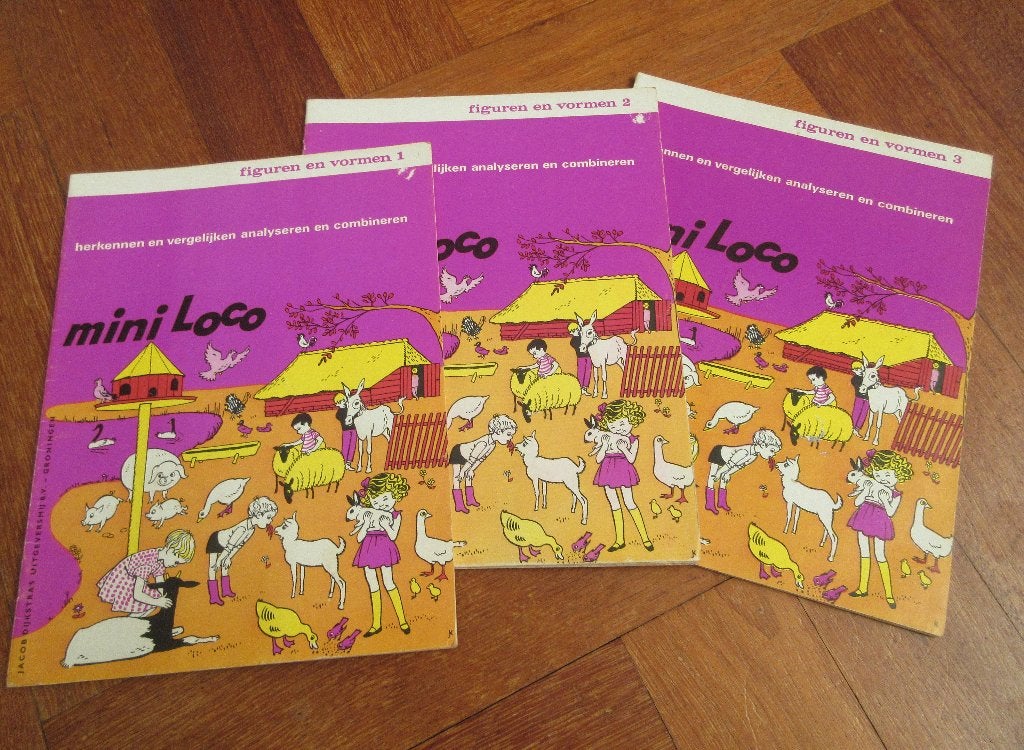 3 x boekjes Loco Mini Figuren en vormen, Ophalen of Verzenden, Gebruikt, Puzzelen