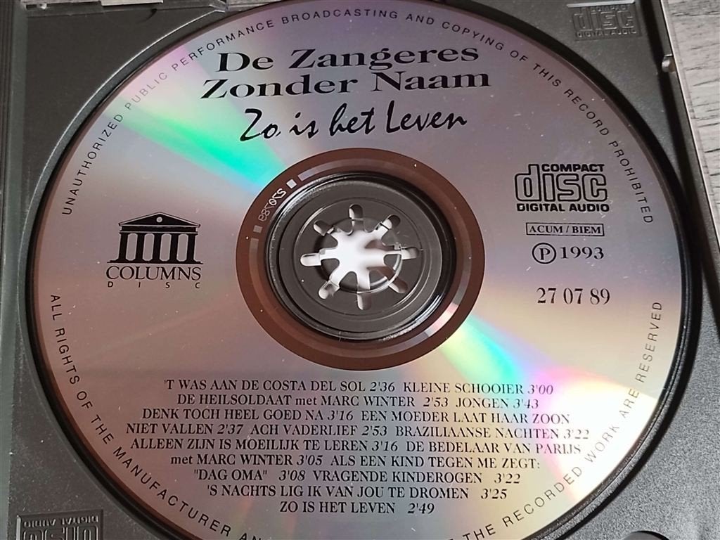 Zangeres Zonder Naam - Zo Is Het Leven, Ophalen of Verzenden, Zo goed als nieuw, Levenslied of Smartlap
