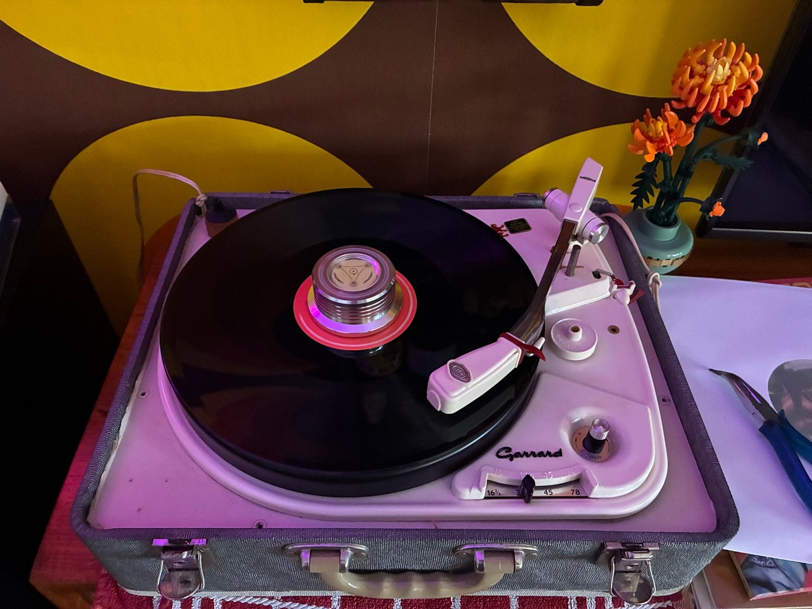 Vintage Garrard Platenspeler Model 4HF - Werkend, Verzenden, Gebruikt, Platenspeler, Overige merken