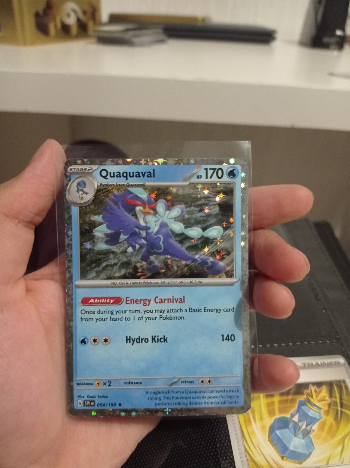 pokemon quaquaval 054/198, Ophalen of Verzenden, Zo goed als nieuw