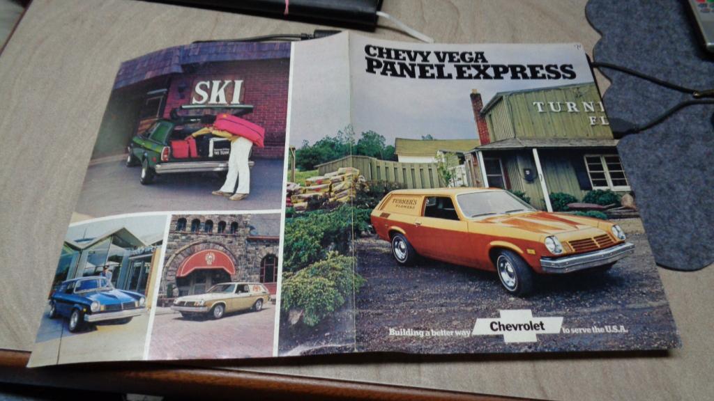USA Folder  CHEVY VEGA  PANEL EXPRESS   1974, Verzenden, Zo goed als nieuw, Overige merken