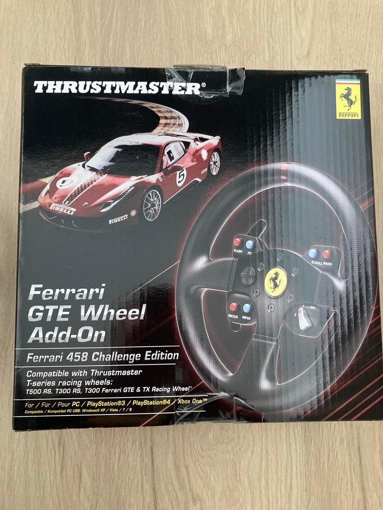 Thrustmaster Ferrari GTE Wheel Add-On 458 Challenge Edition, Ophalen of Verzenden, Zo goed als nieuw, Stuur of Pedalen, PlayStation 3
