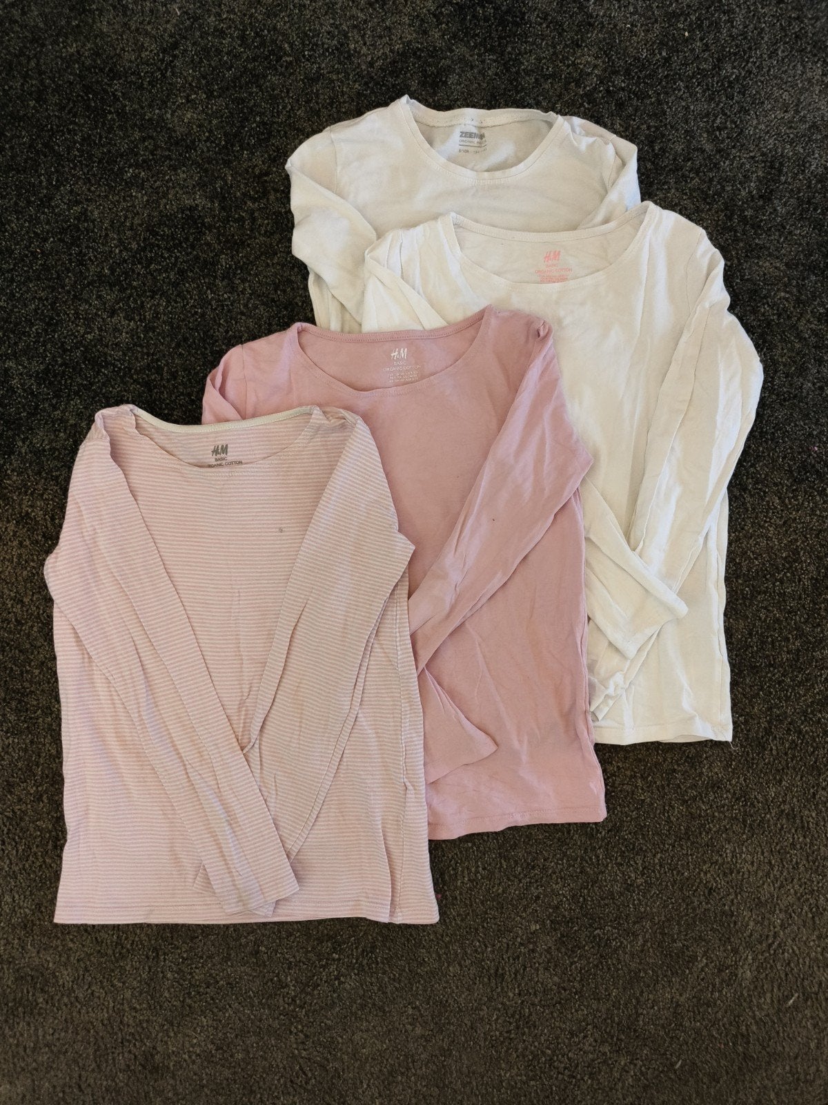 4 basic longsleeves Zeeman en H&M, Ophalen of Verzenden, Gebruikt, Zeeman, H&M, Meisje