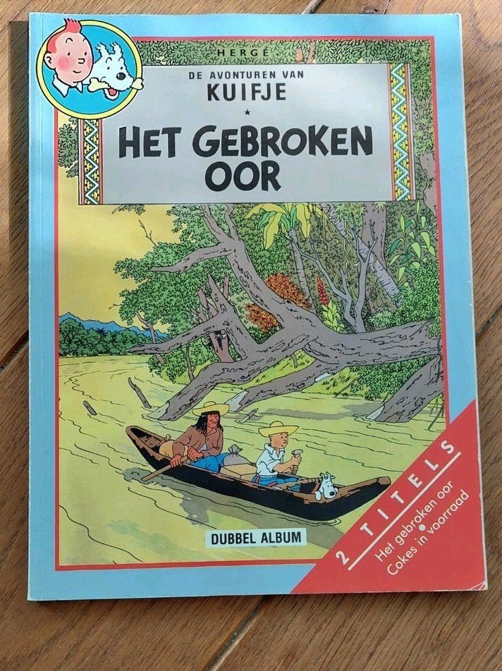 Kuifje Dubbelalbum: Het Gebroken Oor & Cokes in Voorraad, Boeken, Stripboeken, Meerdere stripboeken, Ophalen of Verzenden, Zo goed als nieuw