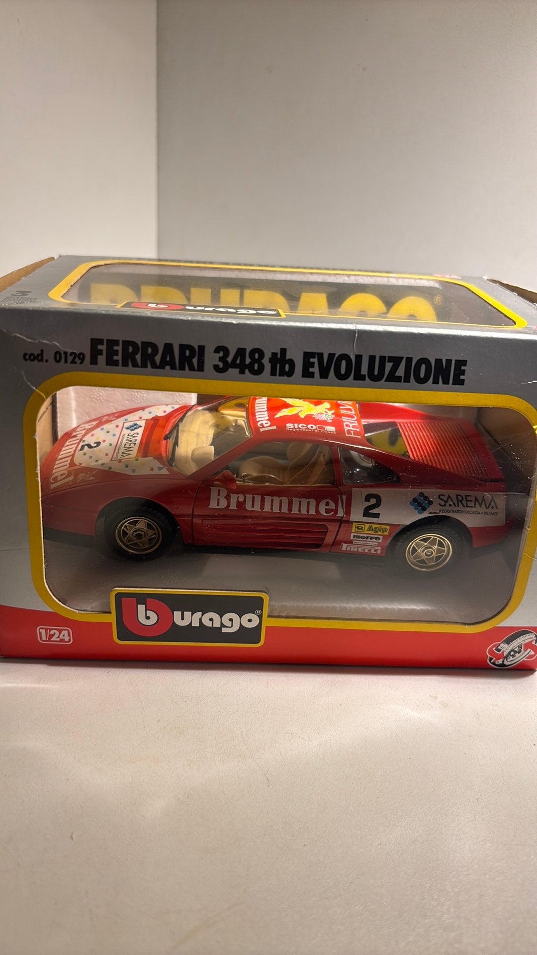 Ferrari 348 tb evolutione Bburago 1.24, Ophalen of Verzenden, Bburago, A, A