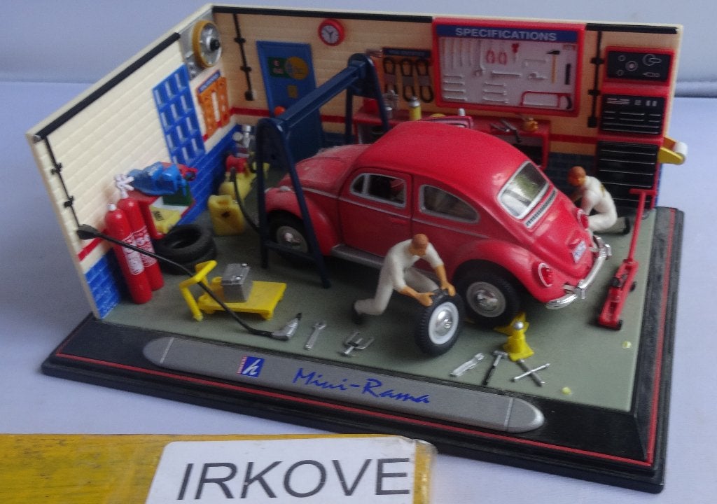 DIORAMA WERKPLAATS VW KEVER * Mini Rama *, Hobby en Vrije tijd, Verzenden, Zo goed als nieuw, 1:50 of kleiner, Diorama
