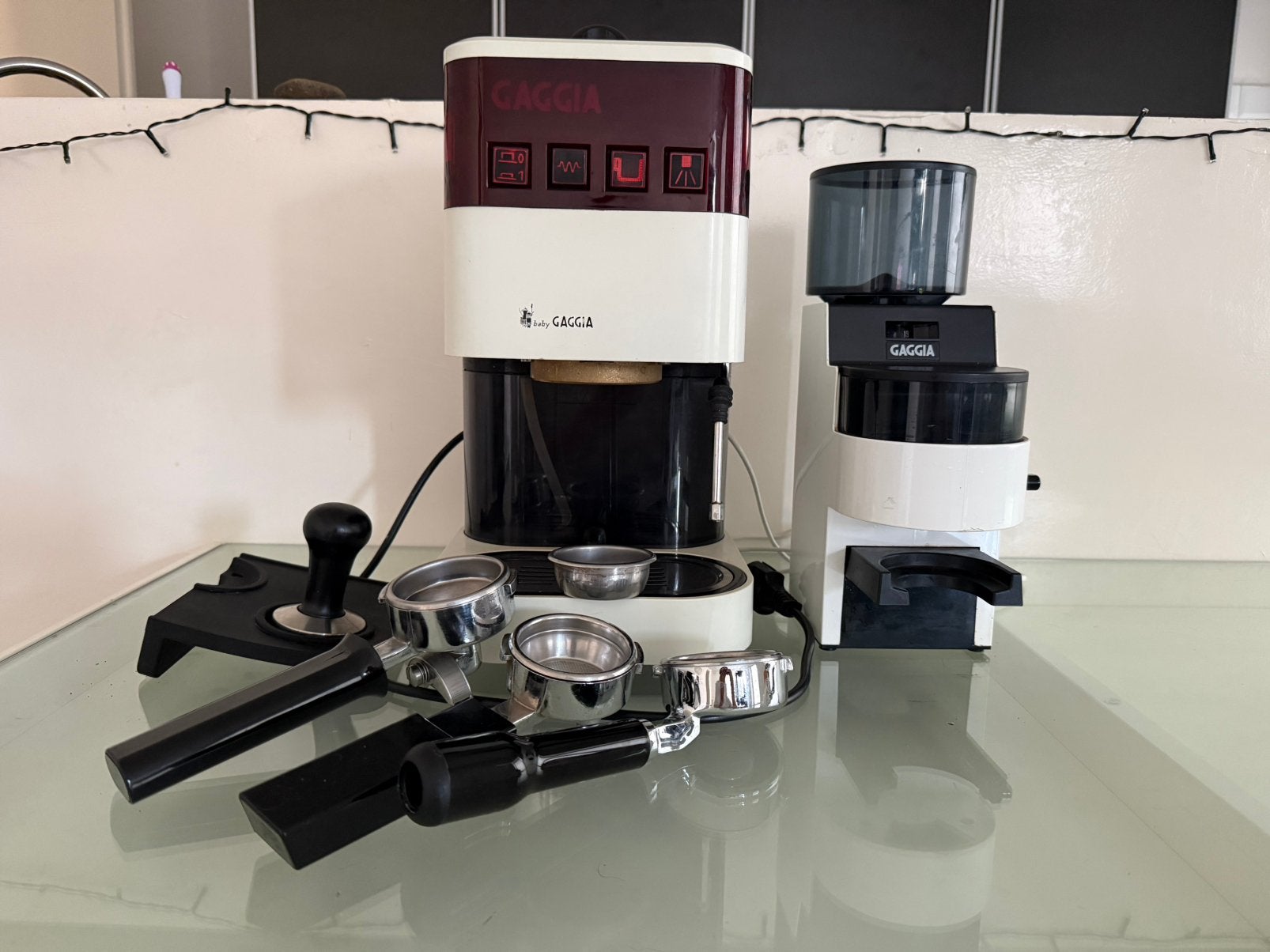 Gaggia Baby espressomachine met koffiemolen, Verzenden, Zo goed als nieuw, Overige typen