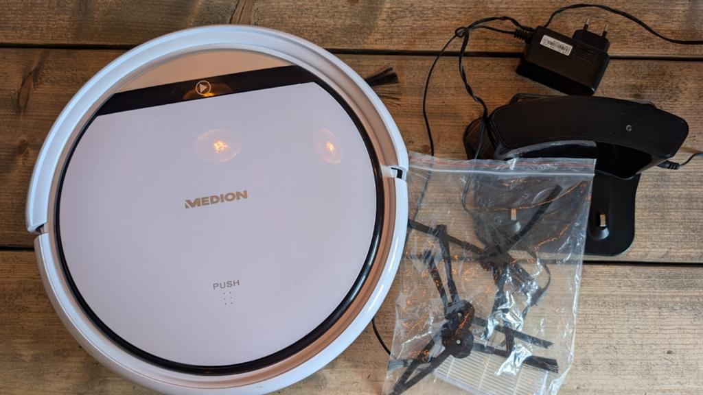 Medion robotstofzuiger wit, Witgoed en Apparatuur, Stofzuigers, Gebruikt, Robotstofzuiger, Ophalen