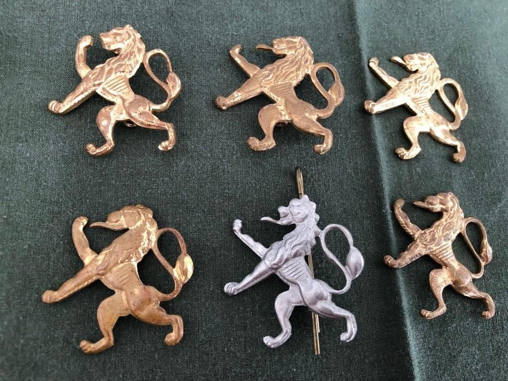 Embleem, baretgesp Leeuw, Belgische leger, Verzamelen, Ophalen of Verzenden, Landmacht, Overige gebieden, Embleem of Badge