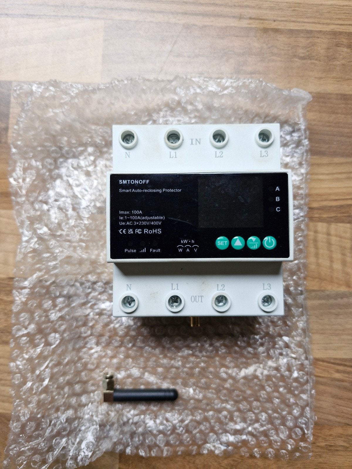 SMTONOFF Slimme 3-Fase Energiemeter & Beveiliging 100A, WiFI, Hobby en Vrije tijd, Ophalen, Zo goed als nieuw