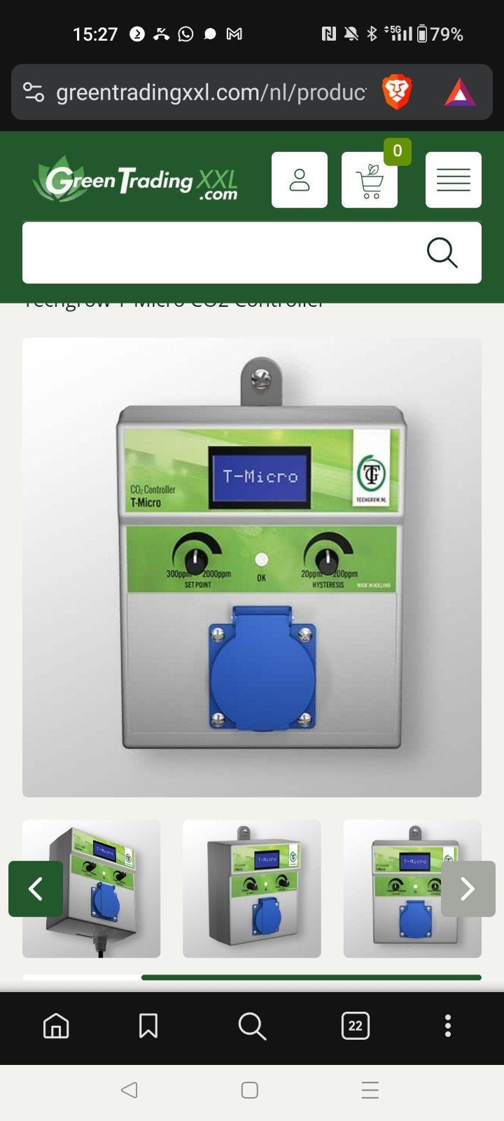 T-Micro CO2 Controller met sensor, Ophalen of Verzenden, Gebruikt, Overige typen