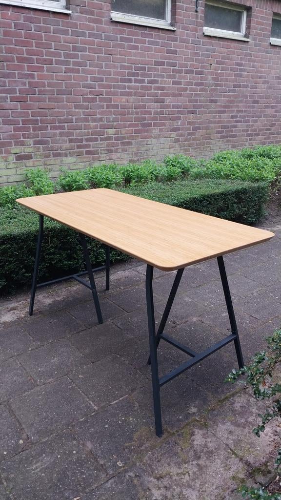 IKEA HILVER/LERBERG bambootafelblad op schragen, Ophalen